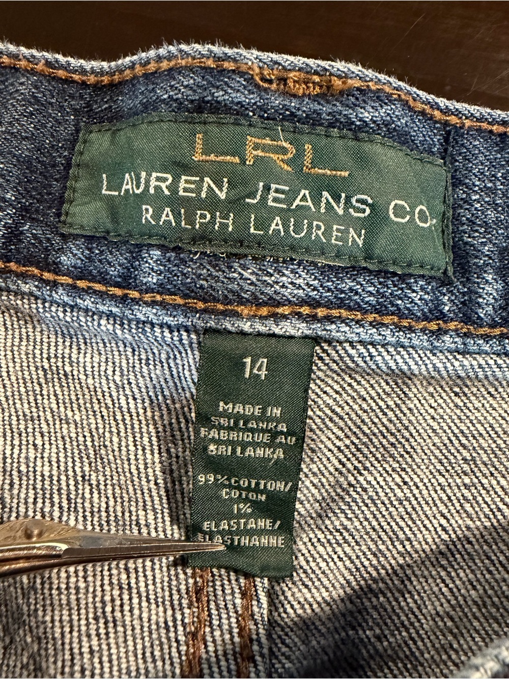 Lauren Ralph Lauren Jeans Co. Vintage Classic Mid-Calf Denim Capri Jeans Size 14 - Picture 3 of 16